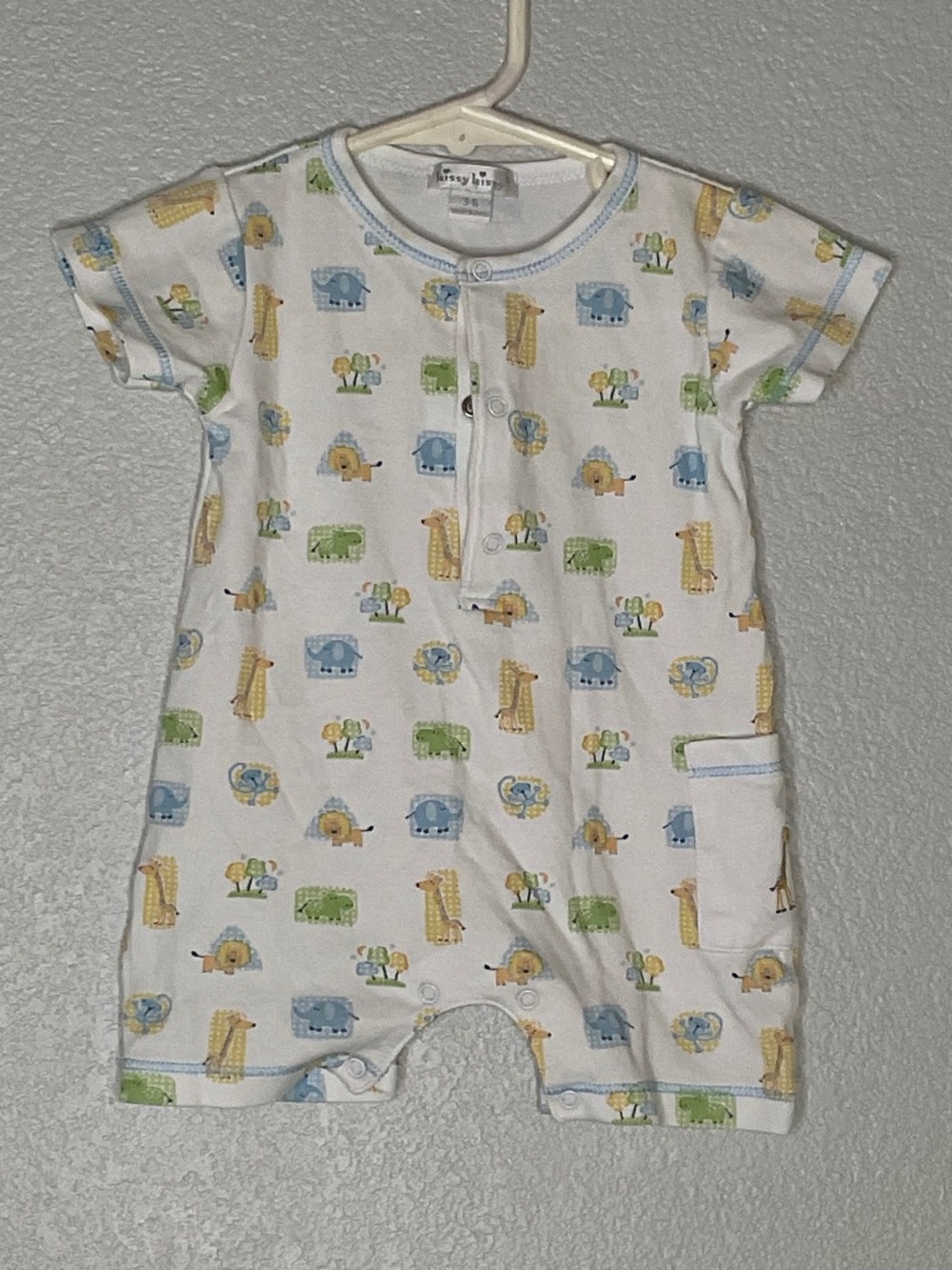 Kissy Kissy Safari Bunch Short animal print Playsuit two pants one white onesie